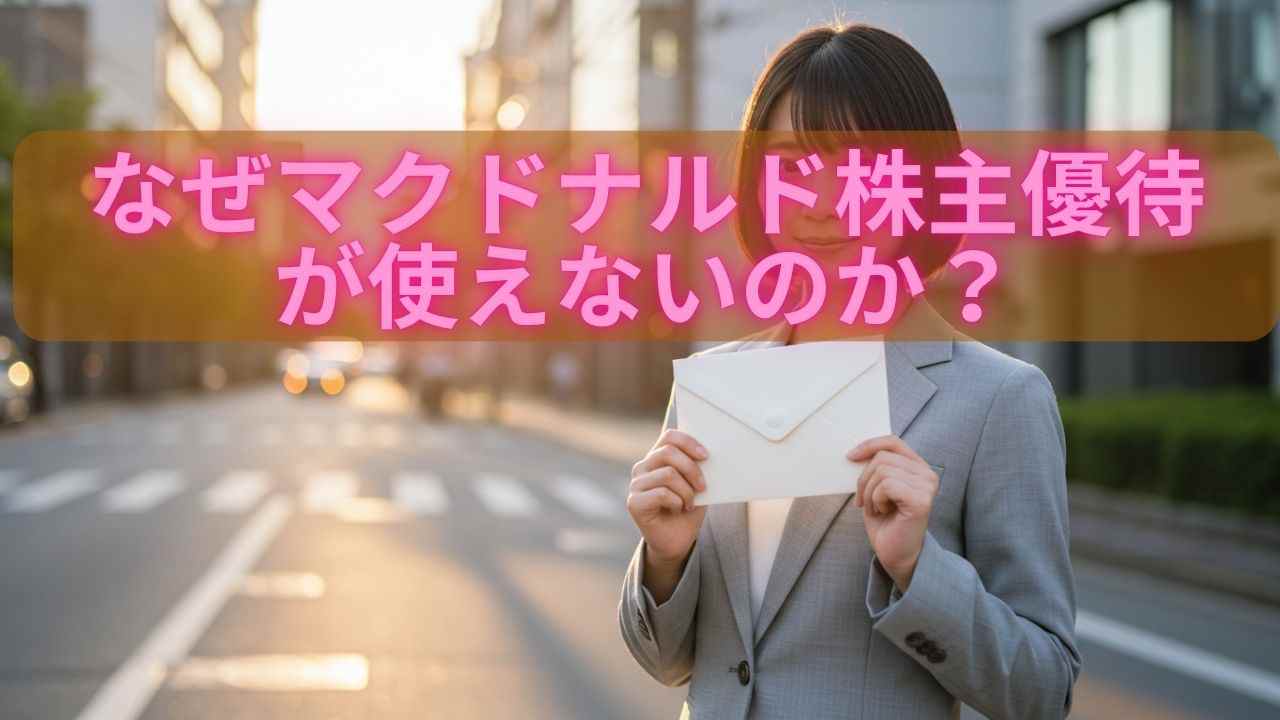なぜマクドナルド株主優待が使えないのか？真実を探る - ことカフェ暮らし